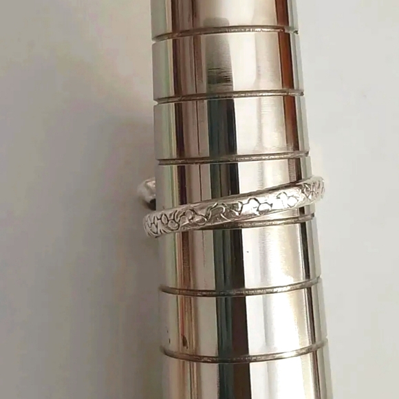 Solid 925 Sterling Silver, Navajo Snake-wrapped deep blue turquoise ring. - Picture 4 of 5